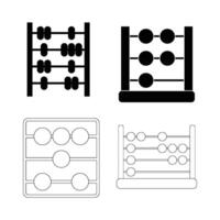 abacus calculation icon vector