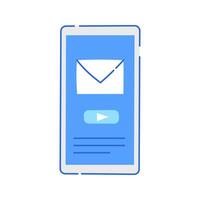 Email Ad Icon Doodle Illustration, soft colour palette in Hand drawn style. Perfect for marketing, branding, or advertising projects. vector