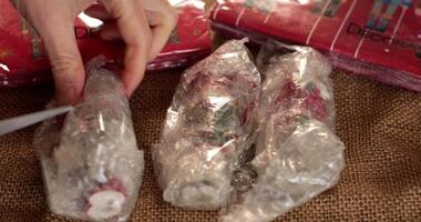 Cozy decorations Christmas nutcrackers are being unwrapped in preparation for Christmas celebrations. Atmosphere is warm and inviting, filled with anticipation for the holiday festivities. video