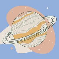 An illustration of the planet saturn vector
