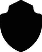 A black shield with a white border vector