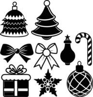 Christmas icons set vector