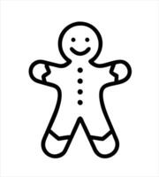 Gingerbread man icon illustration vector