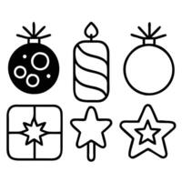 Christmas icons set vector