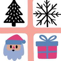 Four different icons for christmas vector