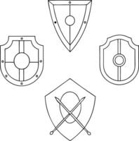 Shields and swords vector