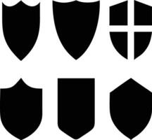 Shields icons set vector