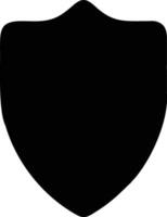A black shield with a white background vector