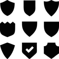 Shield icon set vector