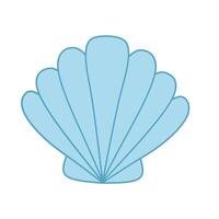 Blue shell illustration vector