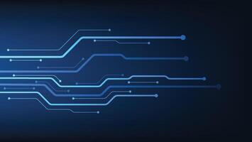 circuit board hi tech background with blue light vector