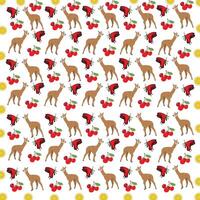 butterfly, alpaca with fruit as a pattern background vector