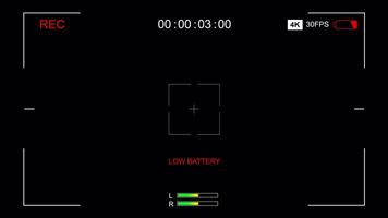 Recording Camera Viewfinder With Audio Level Low Battery video