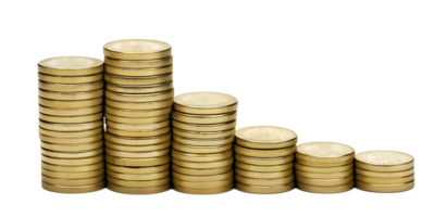 Stack of Coins on Transparent Background, Business Growth Concept png