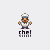 a cartoon chef with a hat and a chef's hat vector