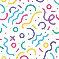 a colorful pattern with shapes and lines vector