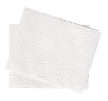 Top view of two folded white tissue paper in stack isolated on white background with clipping path photo