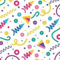 a colorful pattern with a variety of shapes and colors vector