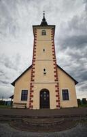 Church Sv. Antuna Padovanskog, chapel on the hill near Zabok, Croatia, county Hrvatsko zagorje, buildings and architecture background photo