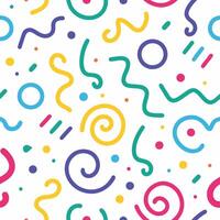 a colorful pattern with swirls and circles vector