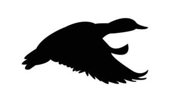 Flying Duck Bird Silhouette Design vector