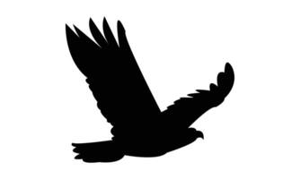 Eagle Is Flying Silhouette vector