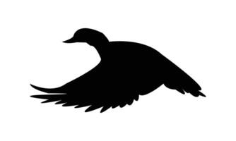Flying Duck Bird Silhouette vector