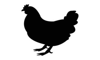 Hen Silhouette Design And Illustration vector