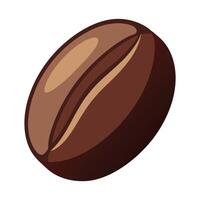 Group of coffee beans on white surface, illustration vector