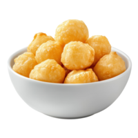 Delicious Cheese Puff Bowl Isolated for Snacking Inspiration on Transparent Background png