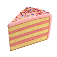 Delicious Cake Slice for Catering and Celebrations on Transparent Background png