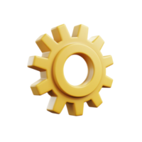 Gear Icon Symbolizing Settings and Configuration on Transparent Background png
