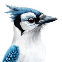Illustration of a Blue Jay with Striking Features for Nature Enthusiasts on Transparent Background png