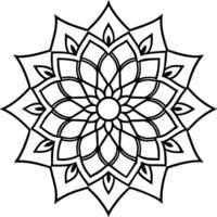 A flower design in black and white vector