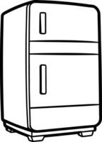 Refrigerator coloring pages vector