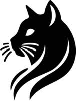A black cat head silhouette on a white background vector