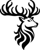 Deer head silhouette vector