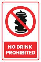 No Drinking Prohibited vector