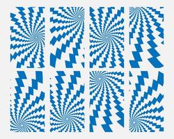 circular checkered y2k background element design collection vector