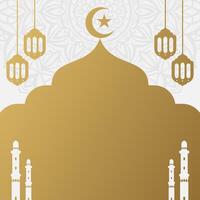 Islamic background ready to use with copy space area for text vector