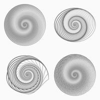 distorted spiral collection brutalism element vector