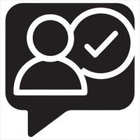 Profile approval and authentication icon vector