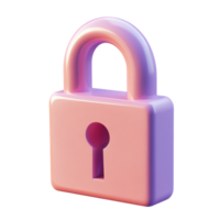 Lock Icon for Security and Protection in Digital Applications on Transparent Background png