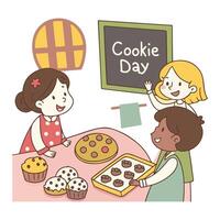 Cookie Day Doodles. vector