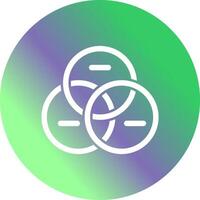 Venn Diagram Icon Design vector