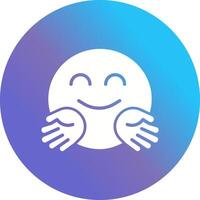 Hugging Face Icon Design vector