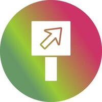 Diagonal Up Right Arrow Icon Design vector