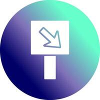 Diagonal Down Right Arrow Icon Design vector