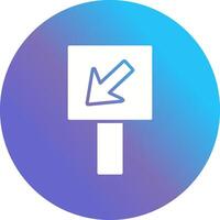 Diagonal Down Left Arrow Icon Design vector
