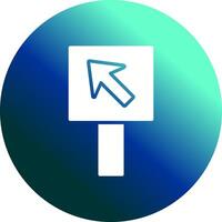 Diagonal Up Left Arrow Icon Design vector